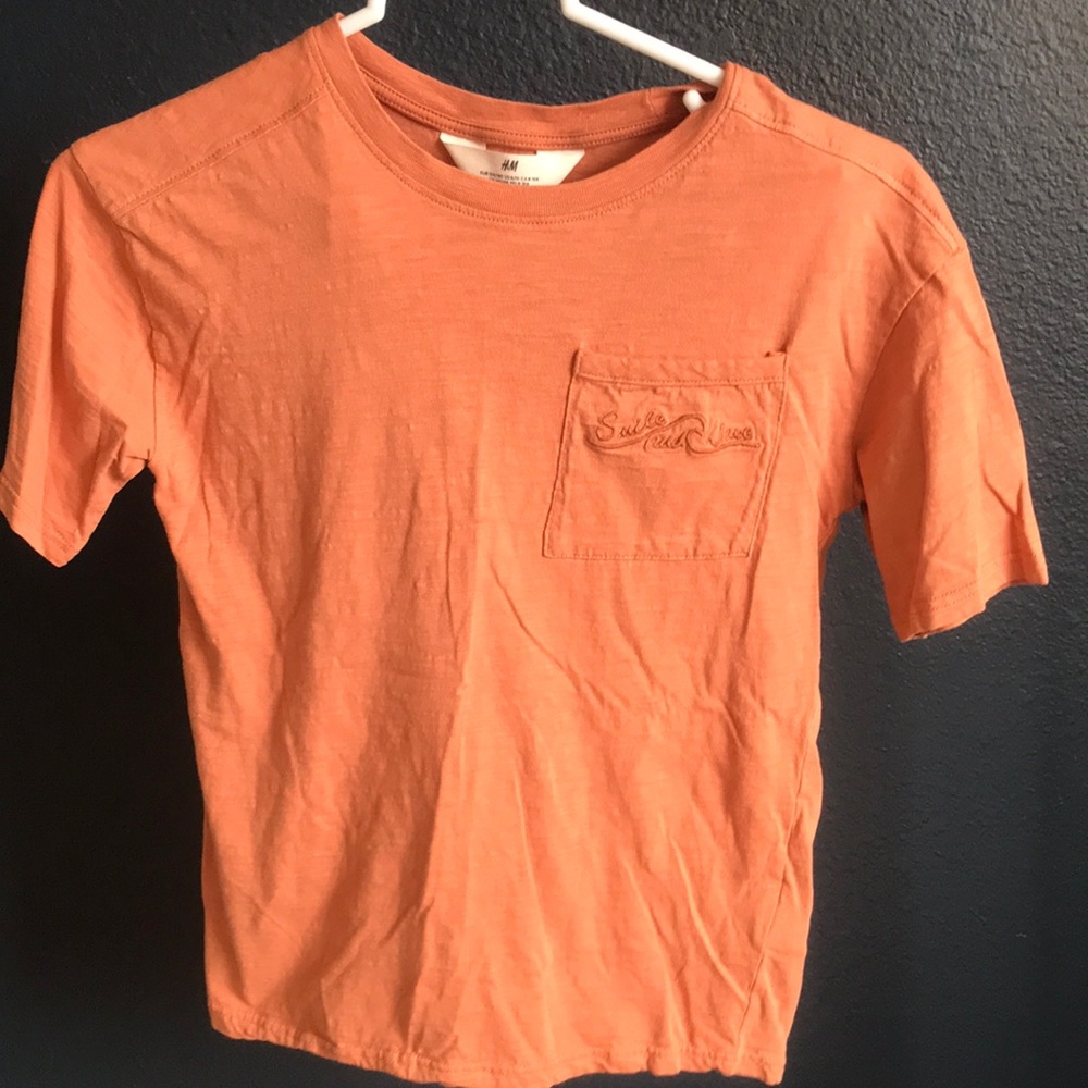 H&M Youth Burnt Orange Tee Size 8/10